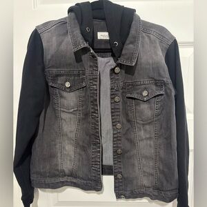 Bootlegger Denim Jacket with Removable Hoodie